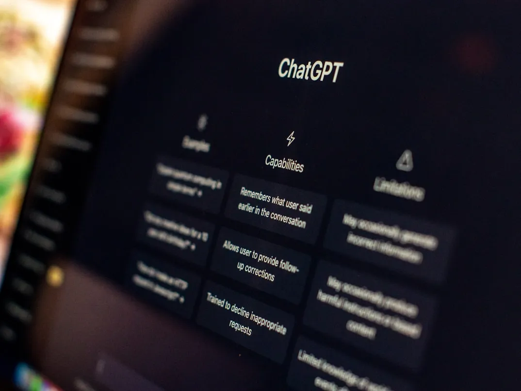 Close-up of the ChatGPT interface showing chatbot capabilities that can be developed with Siliconplex.